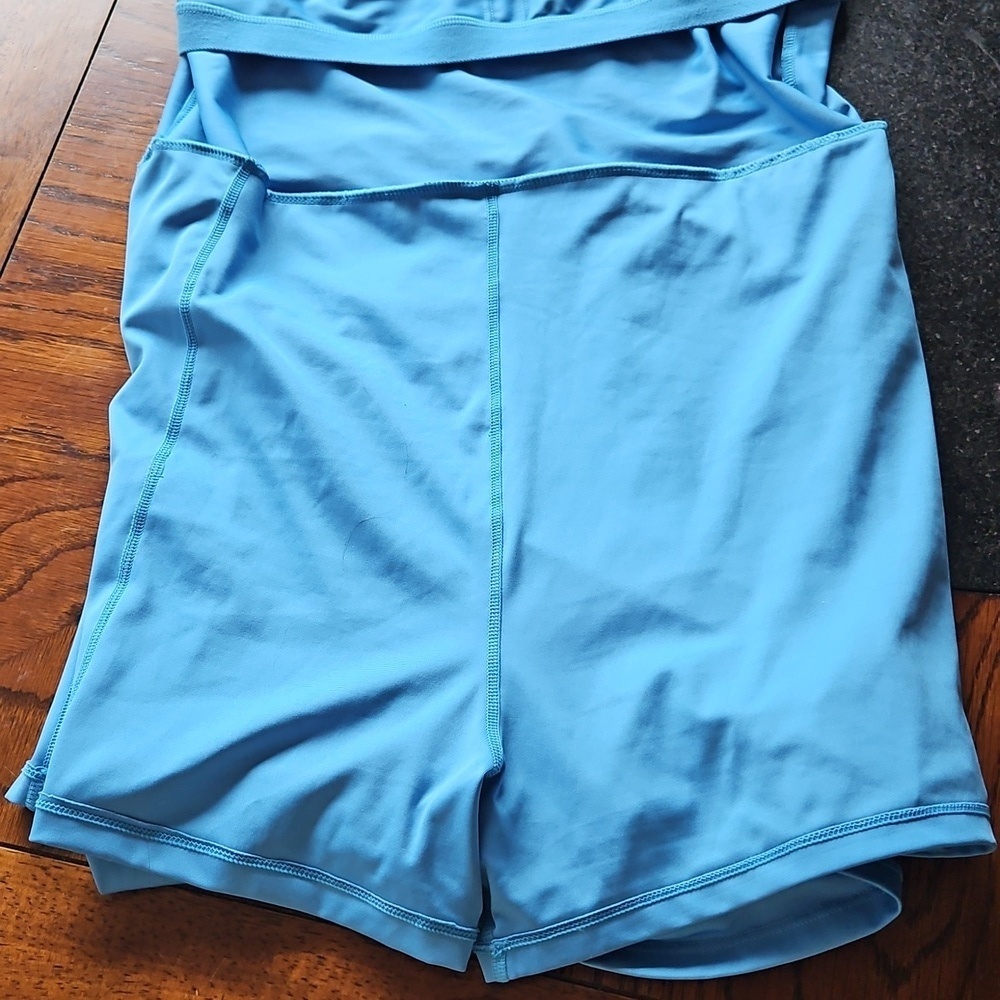 Calvin Klein Blue Performance Stretch Built In Shorts Dress L - Picture 11 of 16